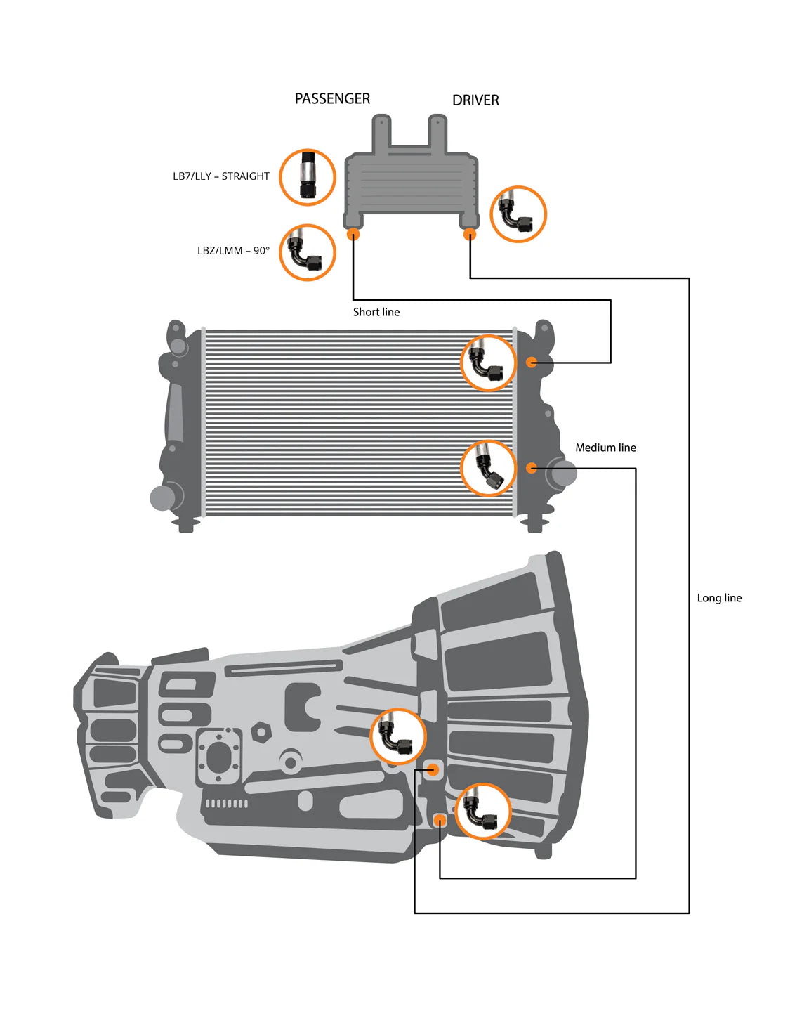 Fleece Performance Allison Transmission Cooler Lines for 2006-2010 (LBZ-LMM)